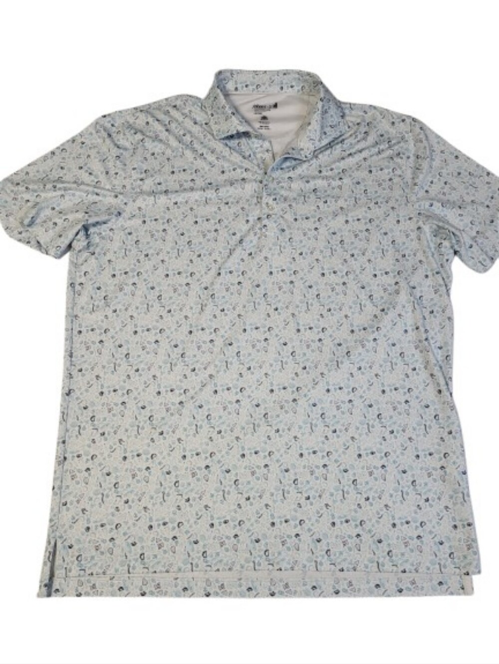 Johnnie O Tacos & Tequila Performance Jersey Polo Short Sleeve Golf Size Large
